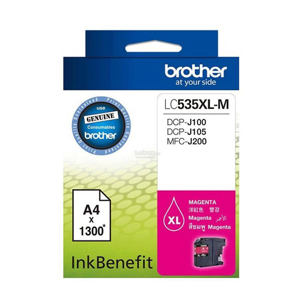 INK (หมึกสำหรับเครื่องพิมพ์) BROTHER LC-535XLM (MAGENTA)