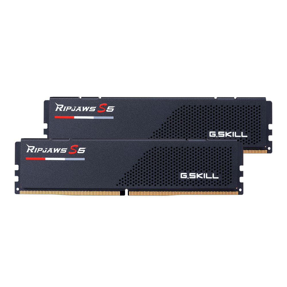 32GB (16GBx2) DDR5 5200MHz RAM (หน่วยความจำ) G.SKILL RIPJAWS S5 (MATTE BLACK) (F5-5200J4040A16GX2-RS5K)