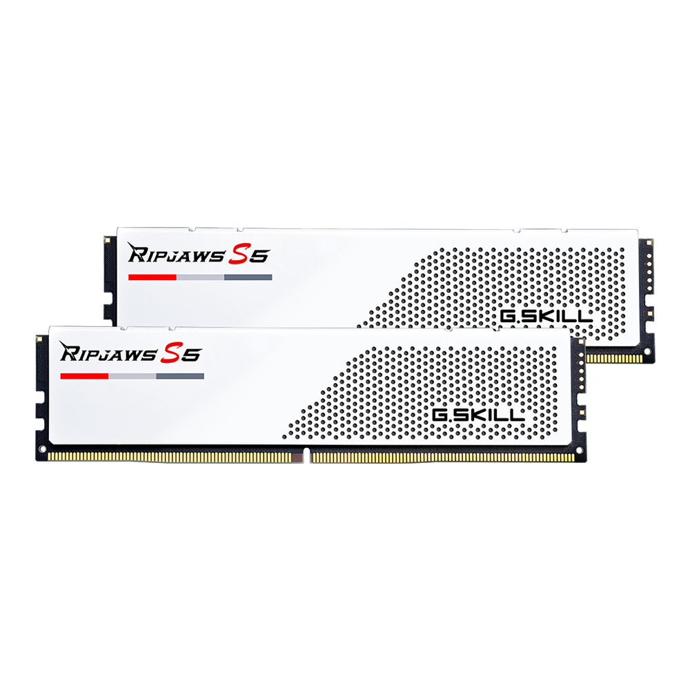 32GB (16GBx2) DDR5 5200MHz RAM (หน่วยความจำ) G.SKILL RIPJAWS S5 (MATTE WHITE) (F5-5200J4040A16GX2-RS5W)