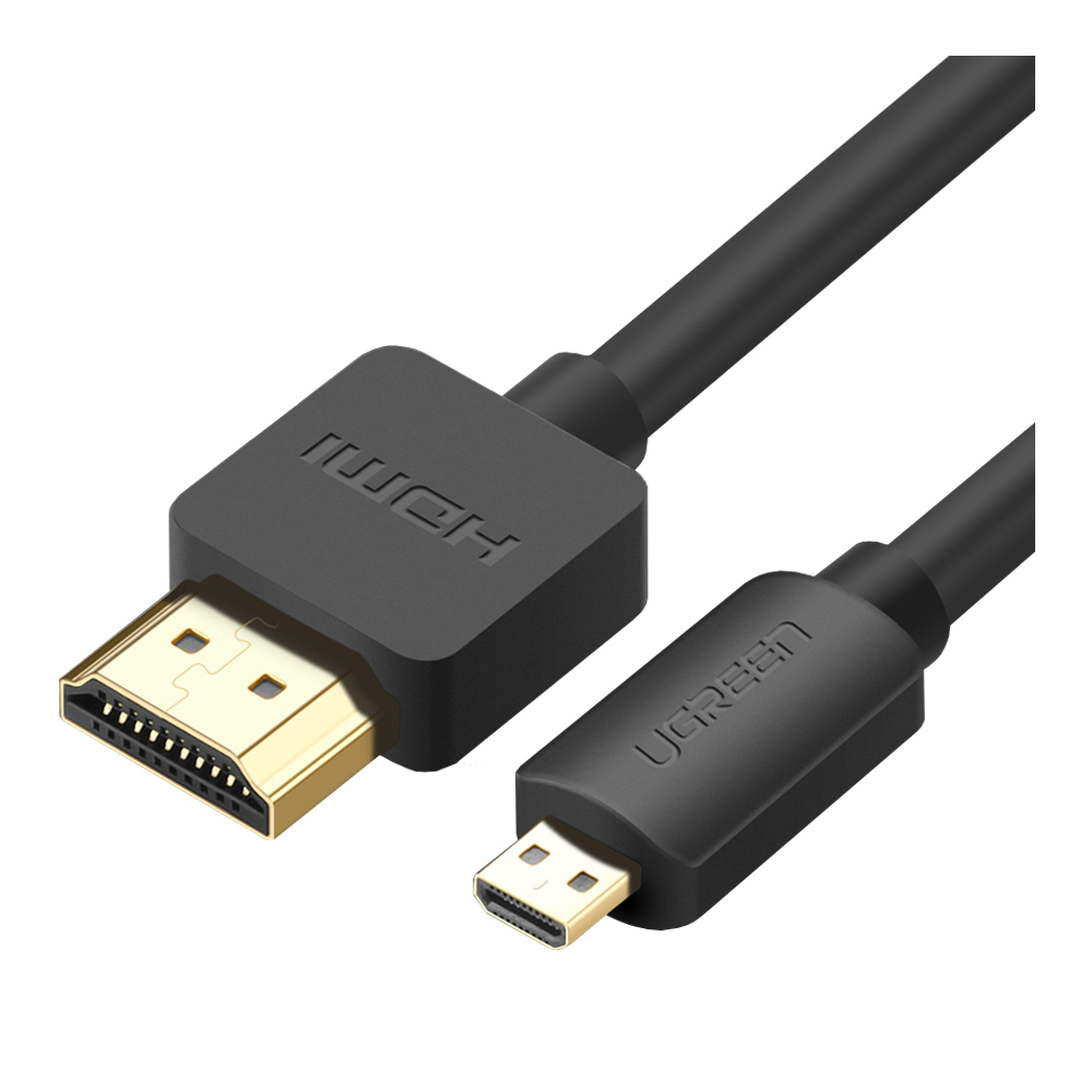 MONITOR CABLE (สายจอมอนิเตอร์) UGREEN 30104 MICRO HDMI TO HDMI 3M