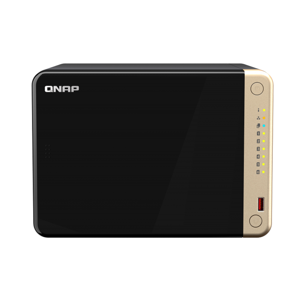 NAS (อุปกรณ์จัดเก็บข้อมูลบนเครือข่าย) QNAP TS-664-4G /6-BAY INTEL CELERON N5105/N5095 4-CORE /4 GB DDR4