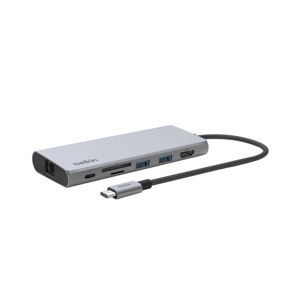USB-C DOCK (ยูเอสบีซีด็อก) BELKIN CONNECT USB-C 7-IN-1 MULTIPORT ADAPTER (INC009BTSGY)