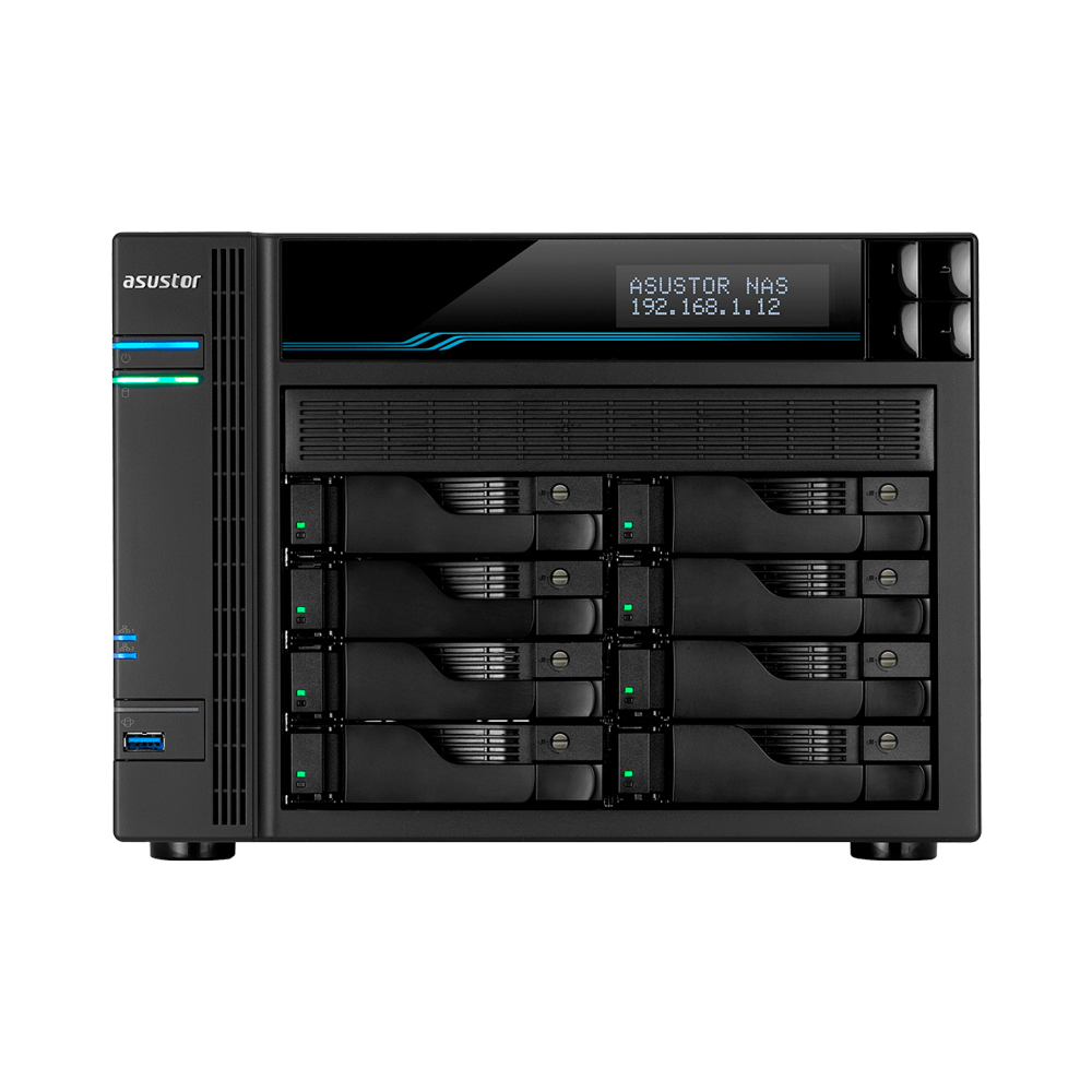 NAS (อุปกรณ์จัดเก็บข้อมูลบนเครือข่าย) ASUSTOR 8-BAY INTEL ATOM C3538,QUAD-CORE,2.1GHZ 8GB DDR4