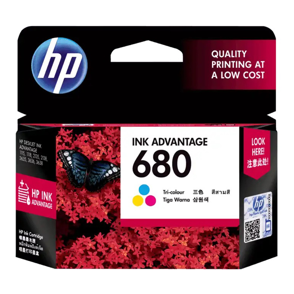 INK (หมึกสำหรับเครื่องพิมพ์) HP 680 TRI-COLOR (F6V26AA)