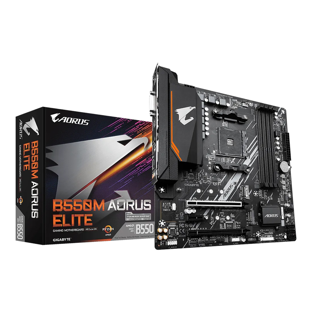 MAINBOARD (เมนบอร์ด) GIGABYTE B550M AORUS ELITE (REV. 1.3) - AMD SOCKET AM4 DDR4 MICRO-ATX