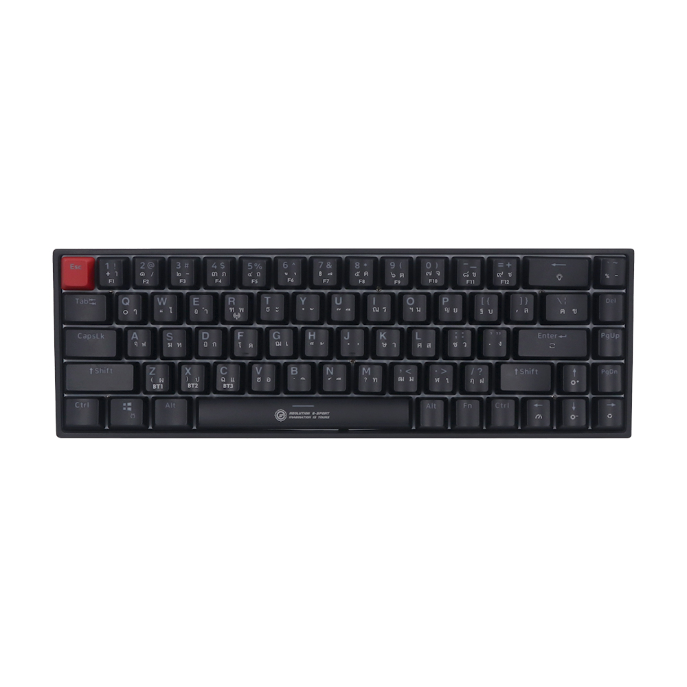 WIRELESS KEYBOARD (คีย์บอร์ดไร้สาย) NEOLUTION E-SPORT THUNDER (BLACK) (BLUE SWITCH - RGB - EN/TH)