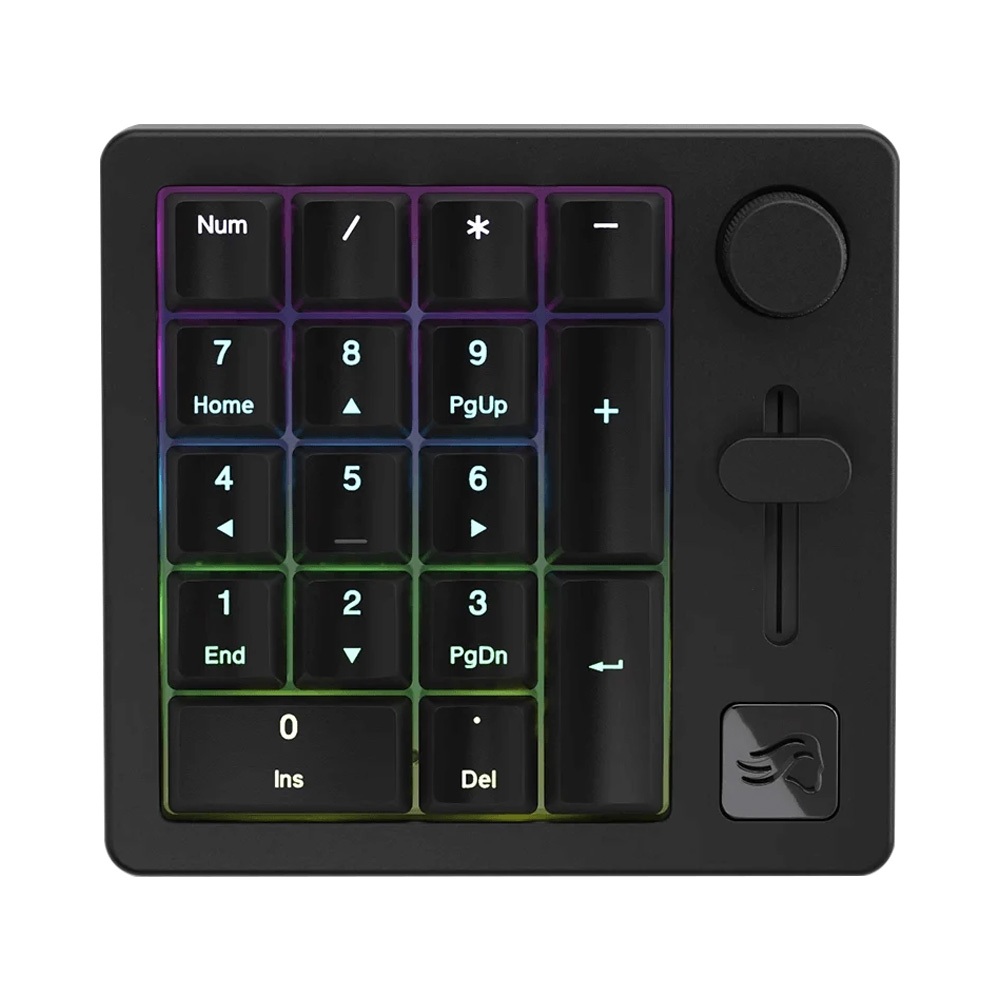 WIRELESS NUMPAD (นัมแพดไร้สาย) GLORIOUS GMMK NUMPAD (PREBUILT) (BLACK SLATE)