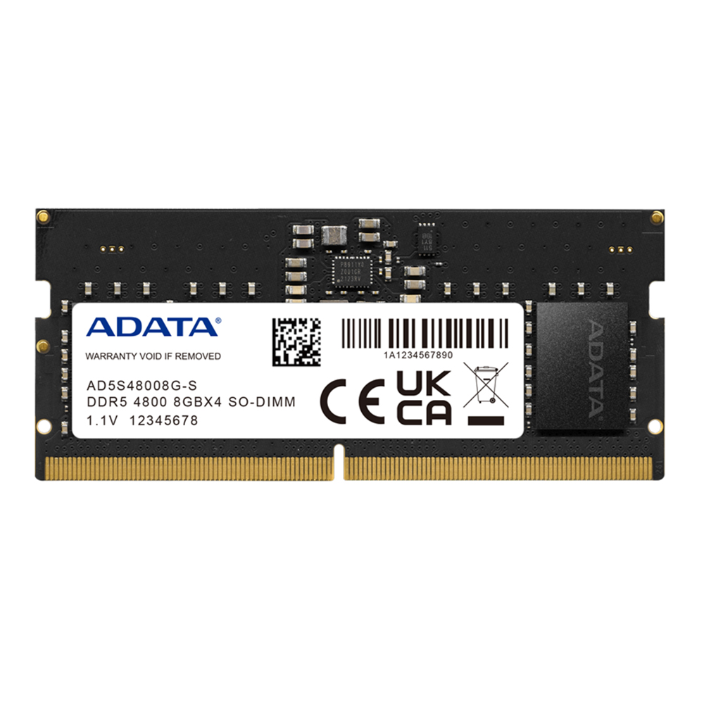 8GB (8GBx1) DDR5 4800MHz SO-DIMM RAM (หน่วยความจำ) ADATA (AD5S48008G-S)