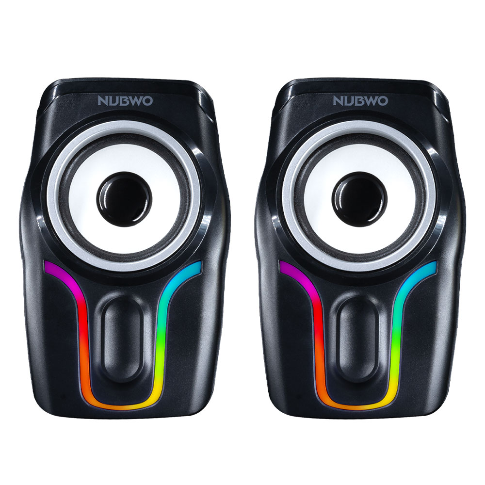 SPEAKER (ลำโพง) NUBWO LAURIMUS NS047 RGB 2.0 BLACK