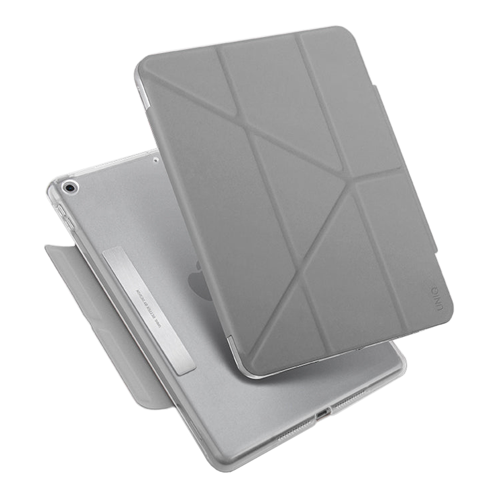 TABLET CASE (เคสแท็บเล็ต) UNIQ CAMDEN NEW IPAD 10.2 ANTIMICROBIAL - FOSSIL GREY