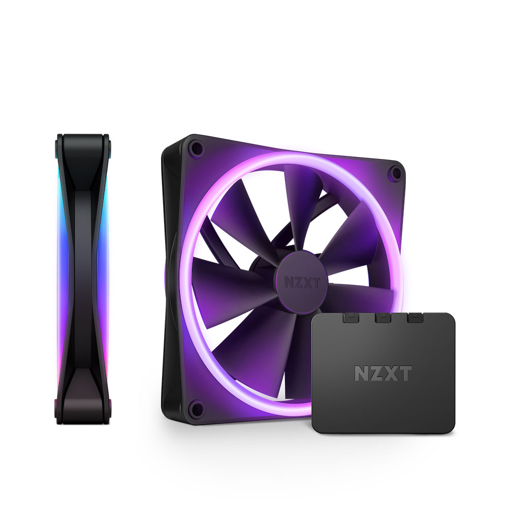 CASE FAN (พัดลมเคส) NZXT F140 RGB DUO TWIN PACK BLACK
