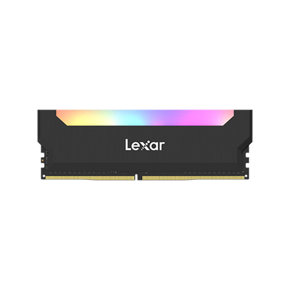 16GB (8GBx2) DDR4 3600Mbps RAM PC (หน่วยความจำ) LEXAR HADES RGB WITH HEATSINK (LXR-4BU008GR3600DL)
