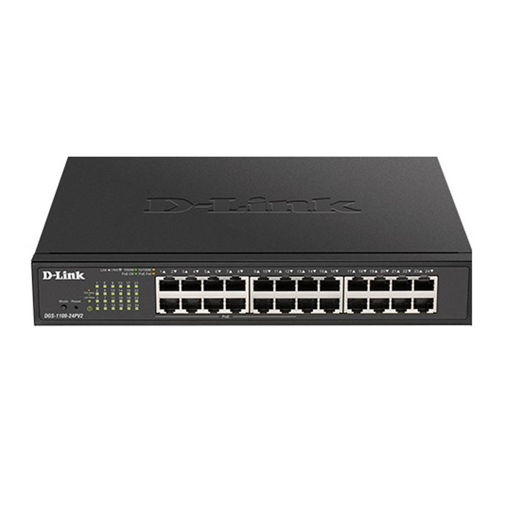 SWITCH (สวิตซ์) D-LINK 24 PORT GIGABIT SMART MANAGED POE (100W) SWITCH (DGS-1100-24PV2)