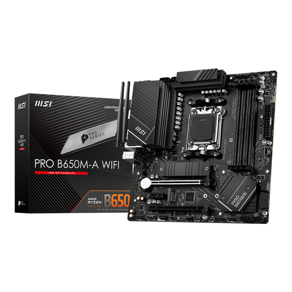 MAINBOARD (เมนบอร์ด) MSI PRO B650M-A WIFI - AMD SOCKET AM5 DDR5 MICRO-ATX