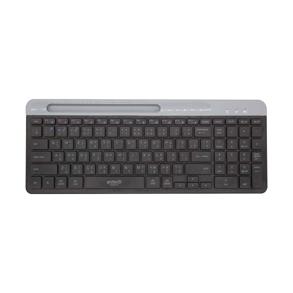 WIRELESS KEYBOARD (คีย์บอร์ดไร้สาย) ANITECH DUAL FUNCTIONS KEYBOARD P505-BK