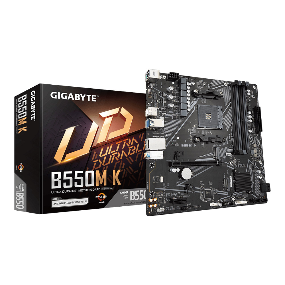 MAINBOARD (เมนบอร์ด) GIGABYTE B550M K (REV. 1.0) - AMD SOCKET AM4 DDR4 MICRO-ATX