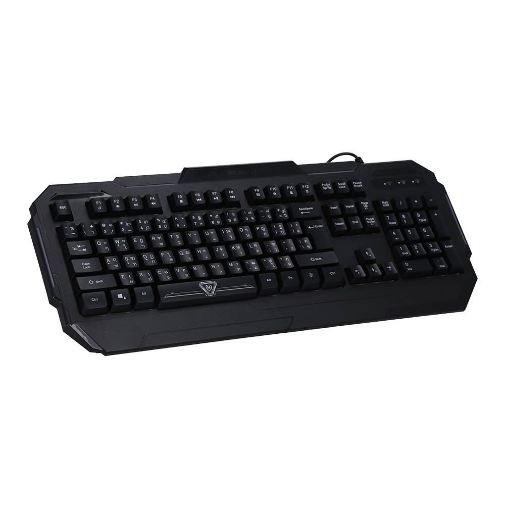 KEYBOARD (คีย์บอร์ด) MICROPACK GK-10 RAINBOW BACKLIT USB (EN/TH) (BLACK)