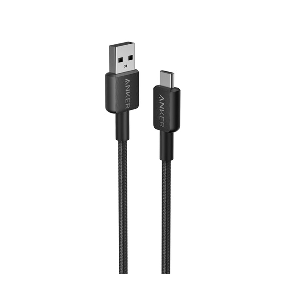 CHARGER CABLE (สายชาร์จ) ANKER 322 USB-A TO USB-C 0.9 METER (AK357) (BLACK)