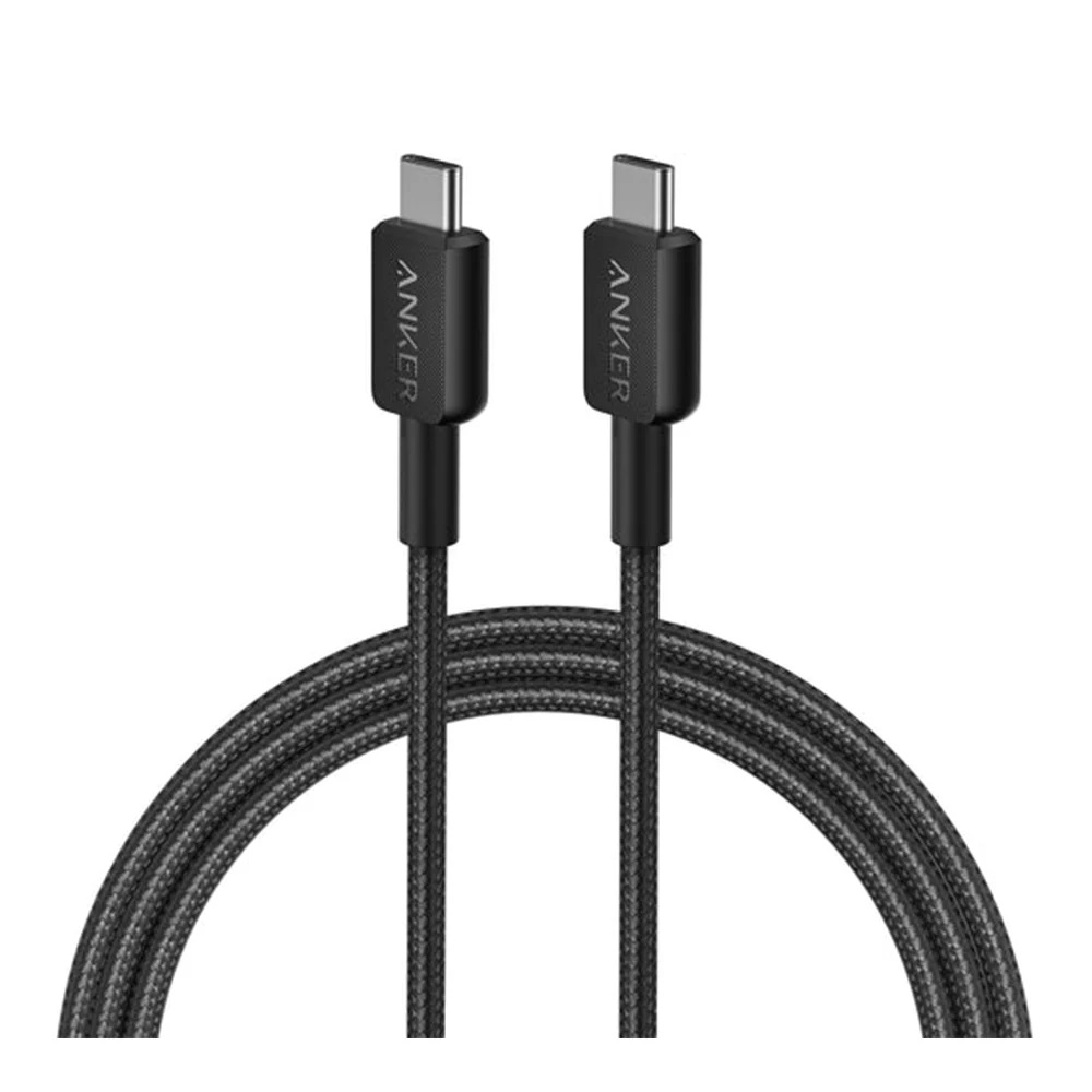 CHARGER CABLE (สายชาร์จ) ANKER 322 USB-C TO USB-C 0.9 METER (AK355) (BLACK)