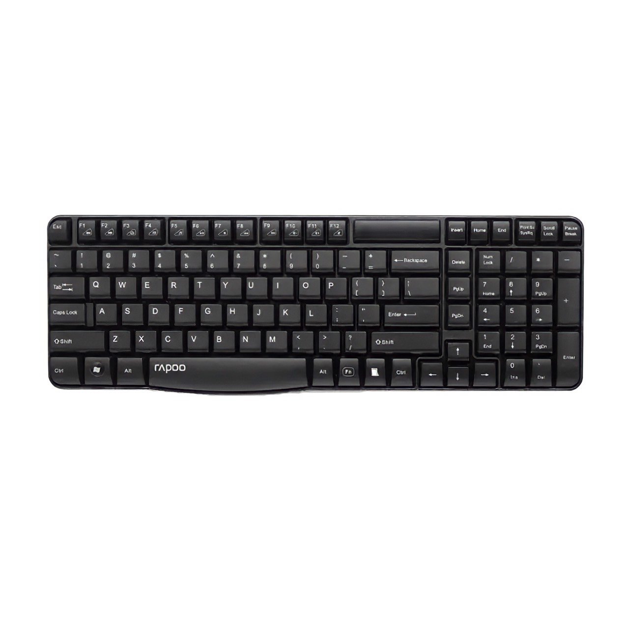 WIRELESS KEYBOARD (คีย์บอร์ดไร้สาย) RAPOO E1050 BLACK