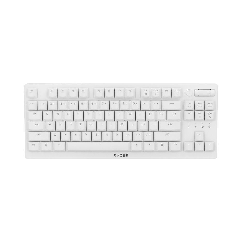 WIRELESS KEYBOARD (คีย์บอร์ดไร้สาย) RAZER DEATHSTALKER V2 PRO TENKEYLESS (WHITE) (RAZER LINEAR LOW-PROFILE OPTICAL SWITCH - RAZER CHROMA RGB - EN)
