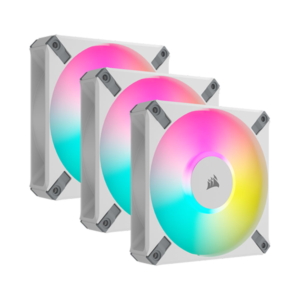 CASE FAN (พัดลมเคส) CORSAIR AF120 RGB ELITE WHITE TRIPLE PACK (CO-9050158-WW)