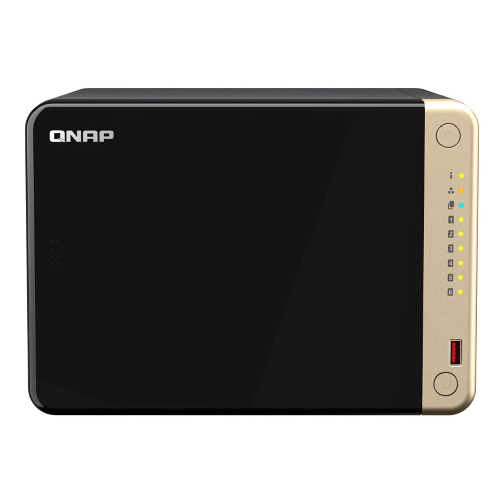 NAS (อุปกรณ์จัดเก็บข้อมูลบนเครือข่าย) QNAP DESKTOP USB 3.2 4-CORE/8 GB DESKTOP ( QNP-TS-664-8G )