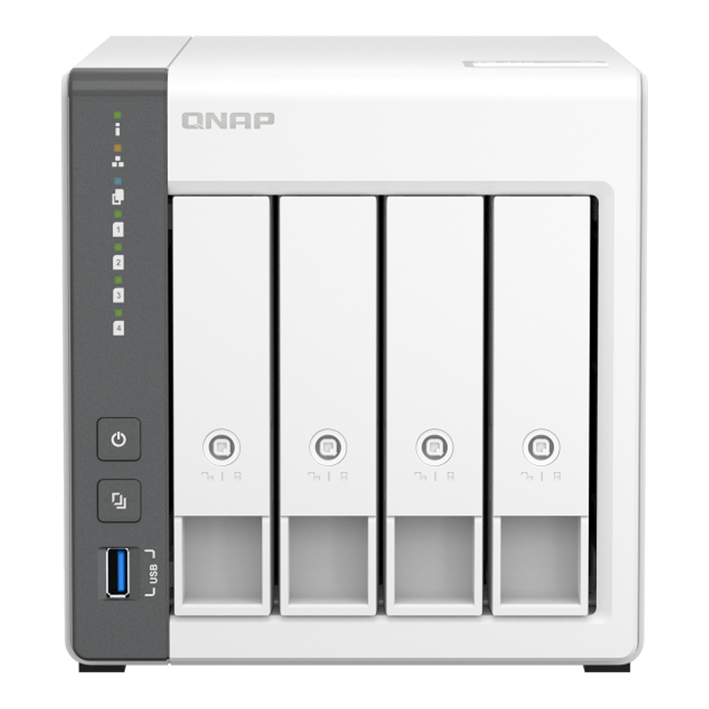 NAS (อุปกรณ์จัดเก็บข้อมูลบนเครือข่าย) QNAP TS-433 (4 BAY -  ARM 4-CORE CORTEX-A55 - 4 GB ON BOARD)