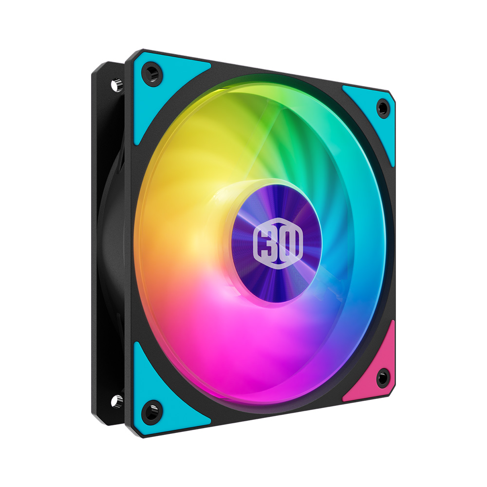 FAN CASE (พัดลมเคส) COOLMASTER MOBIUS 120P 30th ANNIVERSATY (MFZ-M2DY-24NP2-R3) BLACK