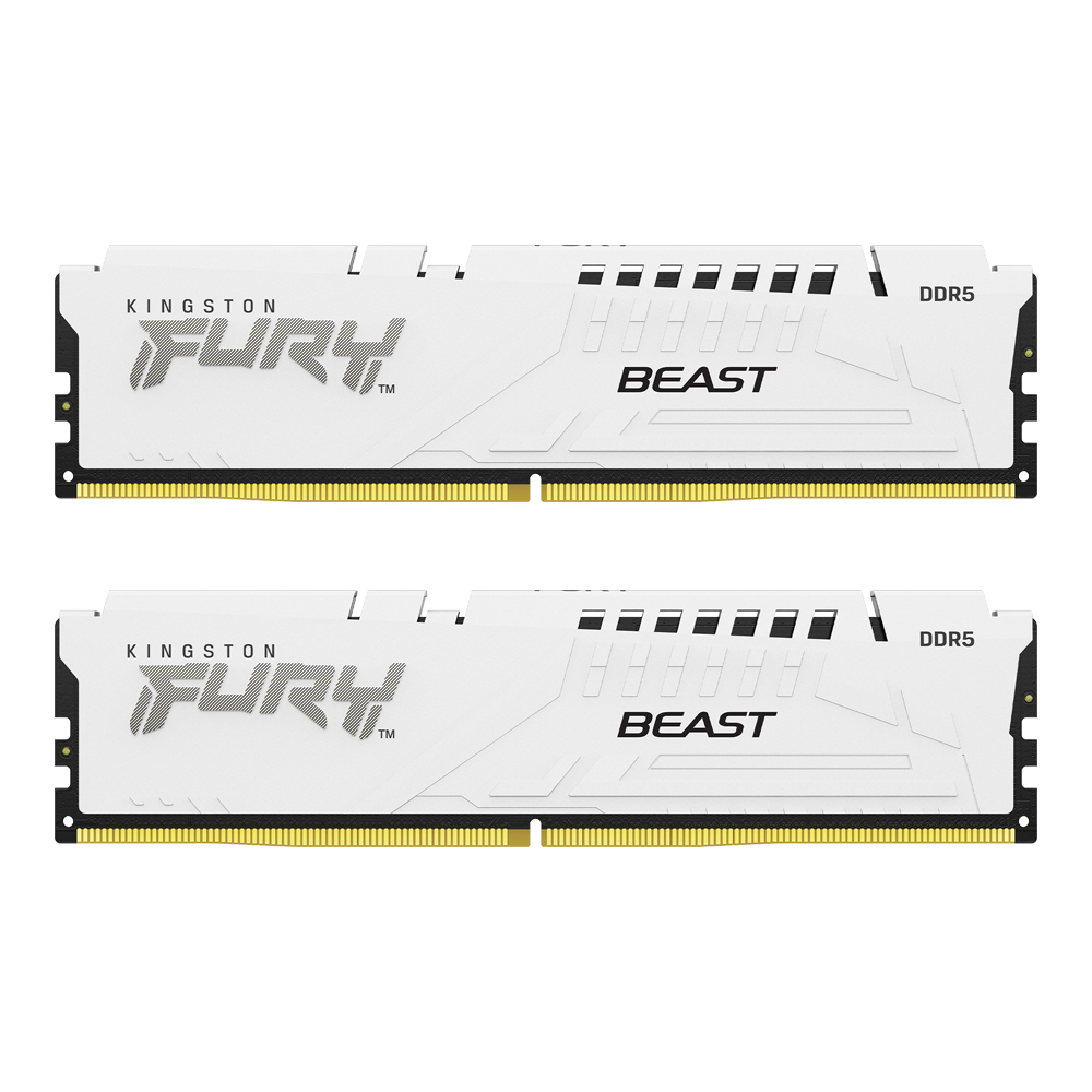 32GB (16GBx2) DDR5 5600MHz RAM (หน่วยความจำ) KINGSTON FURY BEAST DDR5 (WHITE) (KF556C40BWK2-32)