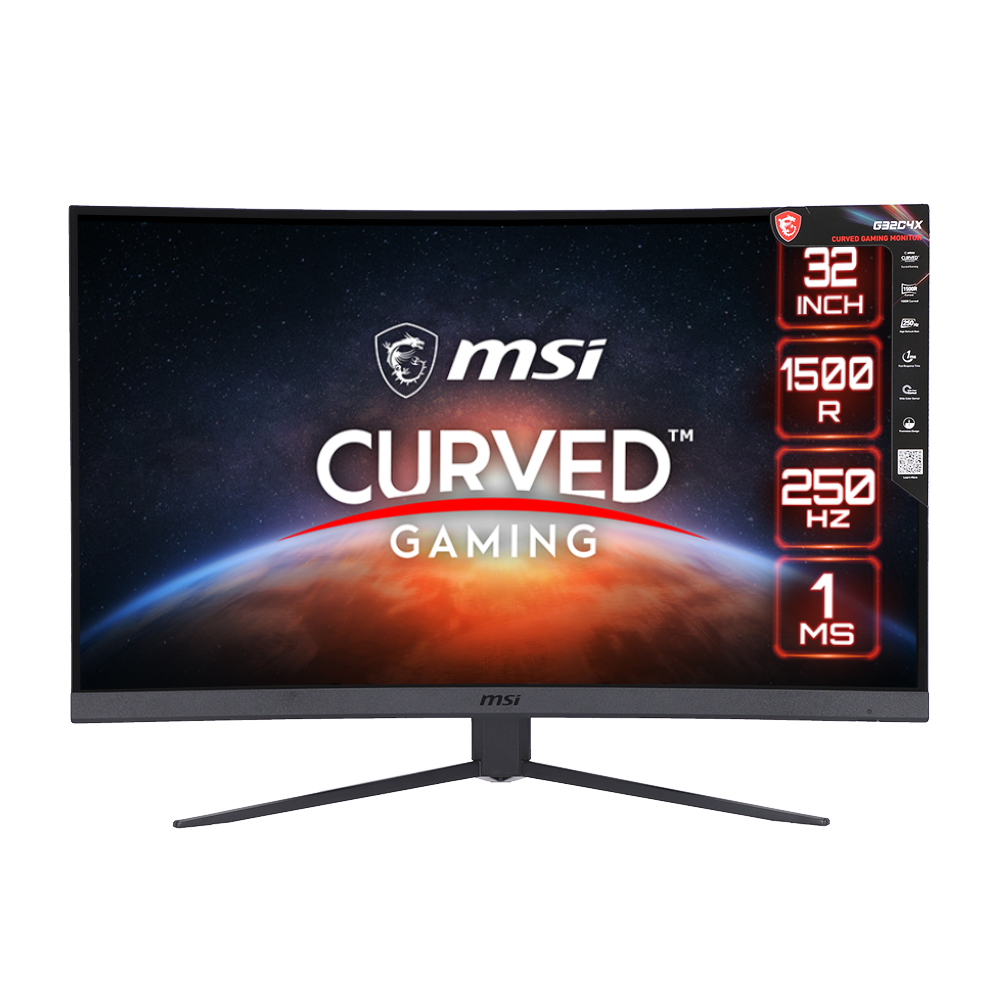 Monitor (จอมอนิเตอร์) MSI G32C4X - 31.5 Inch VA FHD 250Hz AMD Freesync Premium Curved