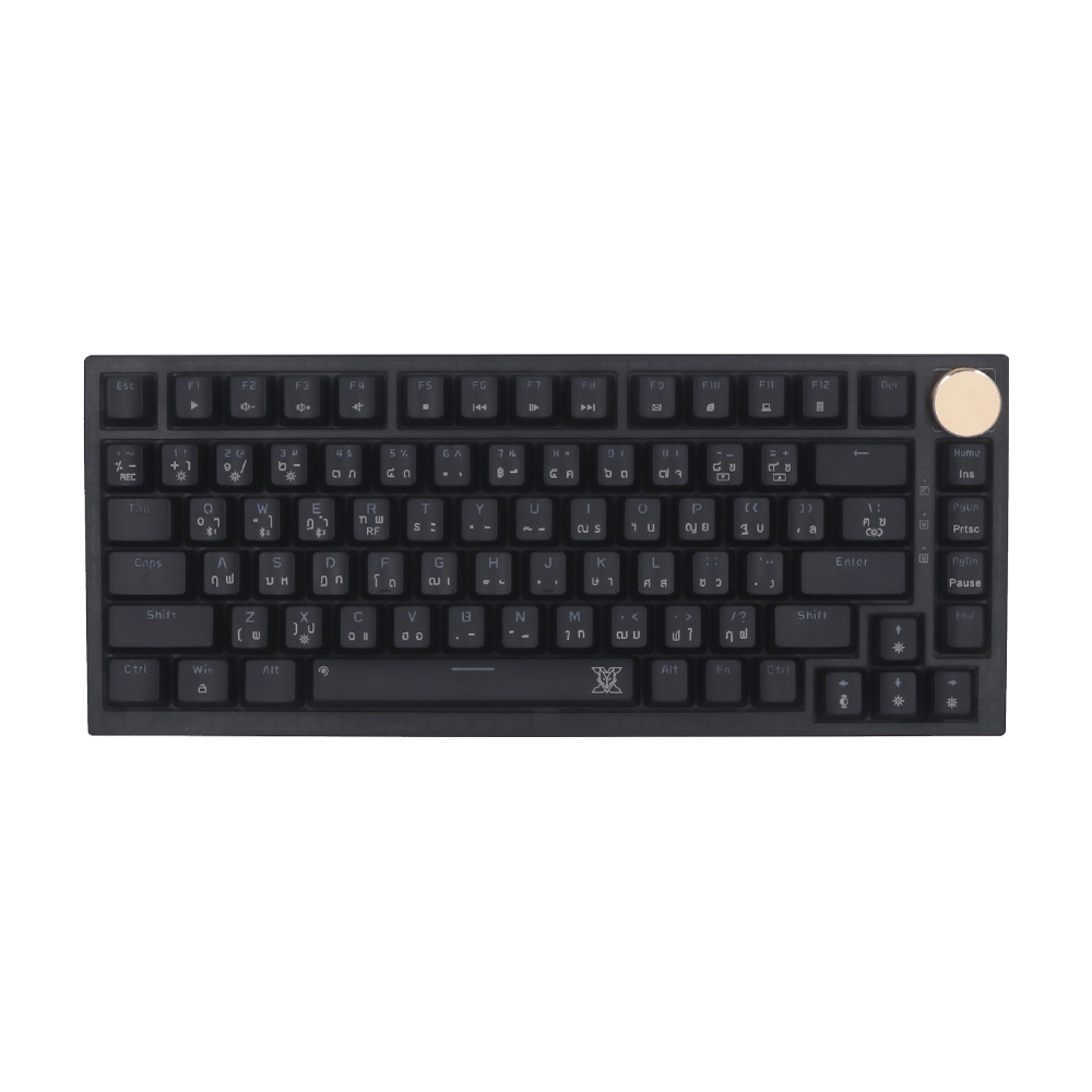 WIRELESS KEYBOARD (คีย์บอร์ดไร้สาย) NUBWO HADRIAN X34 (BLACK) (OUTEMU RED SWITCH - RGB LED - EN/TH)