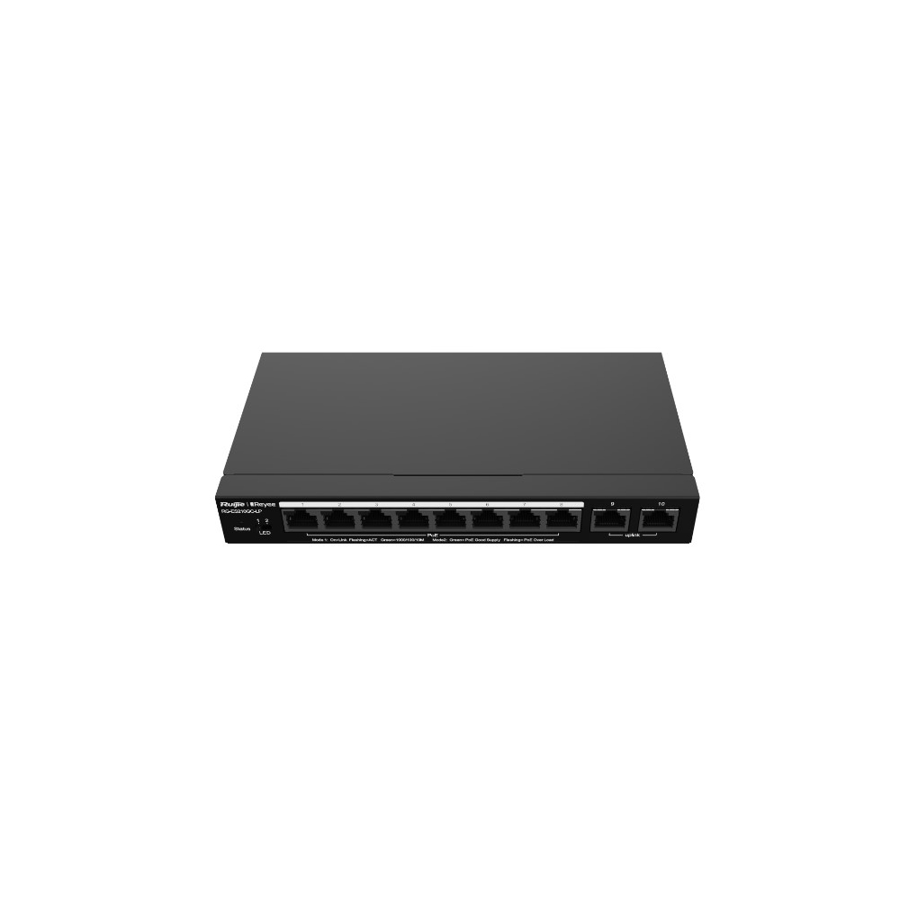 SWITCH (สวิตซ์) RUIJIE RG-ES210GC-LP 10-PORT GIGABIT SMART CLOUD SWITCHES (RG-ES210GC-LP) BLACK