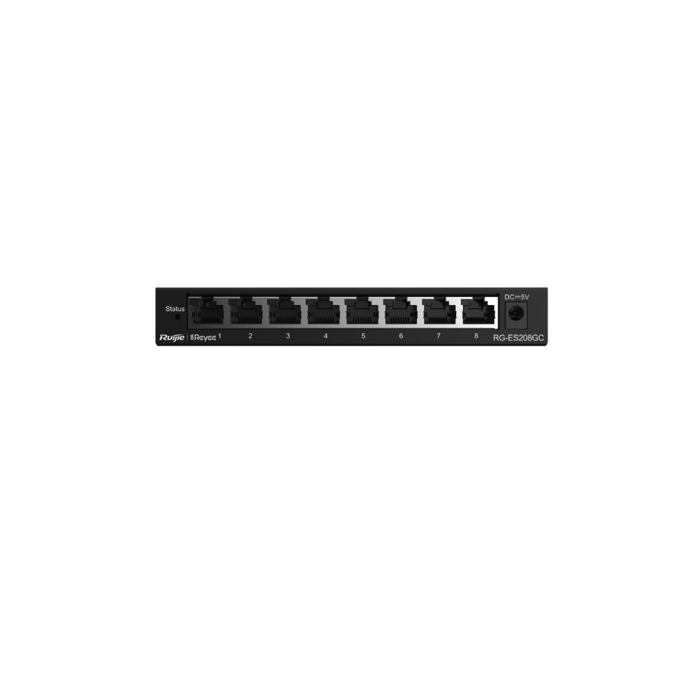 SWITCH (สวิตซ์) RUIJIE RG-ES208GC 8-PORT GIGABIT SMART CLOUD NON-POE SWITCHES(RG-ES208GC) BLACK