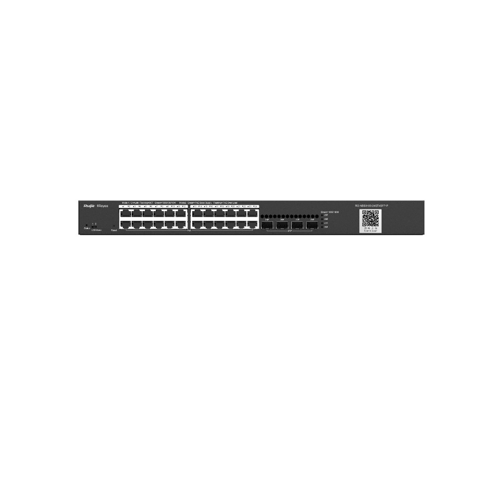 SWITCH (สวิตซ์) RUIJIE RG-NBS3100-24GT4SFP-P 28-PORT GIGABIT LAYER 2 CLOUD POE SWITCHES (RG-NBS3100-24GT4SFP-P) BLACK
