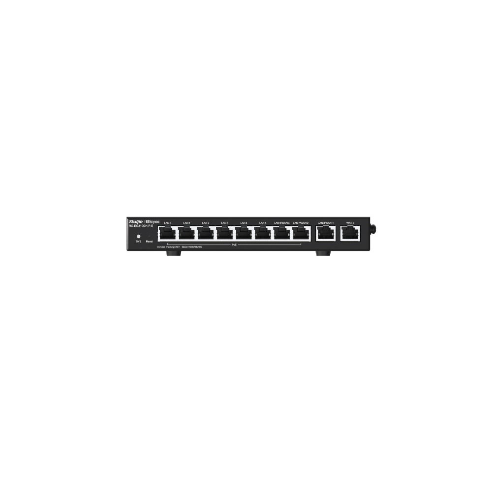 ROUTER (เราเตอร์) RUIJIE RG-EG310GH-P-E REYEE10-PORT HIGH PERFORMANCE CLOUD MANAGED POE OFFICE ROUTER (RG-EG310GH-P-E) BLACK