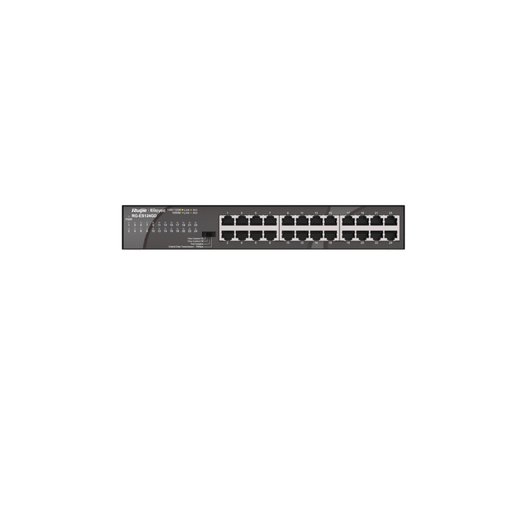 SWITCH (สวิตซ์) RUIJIE RG-ES124GD - 24-PORT 10/100/1000 Mbps UNMANAGED SWITCH