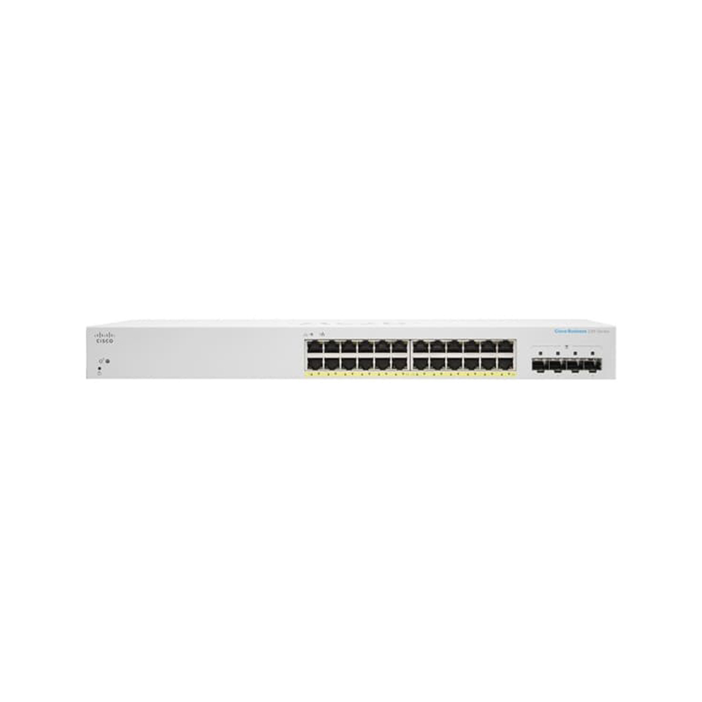 SWITCH (สวิตซ์) CISCO CBS220 SMART 24-PORT GE 4x1G SFP (CBS220-24P-4G-EU)