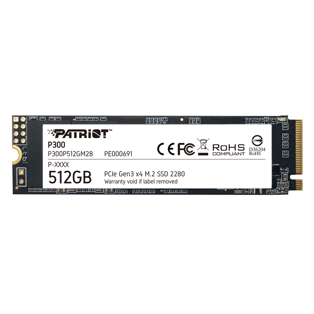 512 GB SSD (เอสเอสดี) PATRIOT P300 M.2 PCle GEN 3x4 (P300P512GM28)