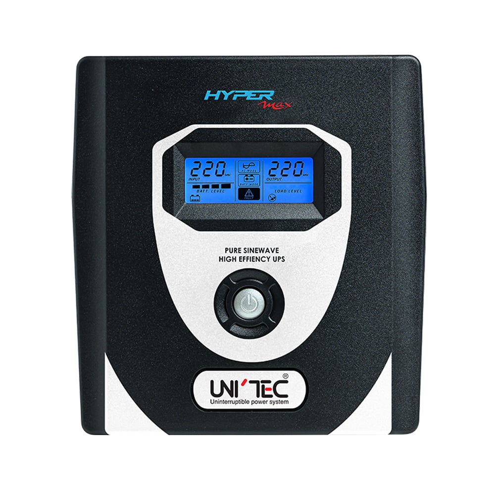 UPS (เครื่องสำรองไฟฟ้า) UNITEC HYPER MAX 1200VA/840W - PURE SINE WAVE
