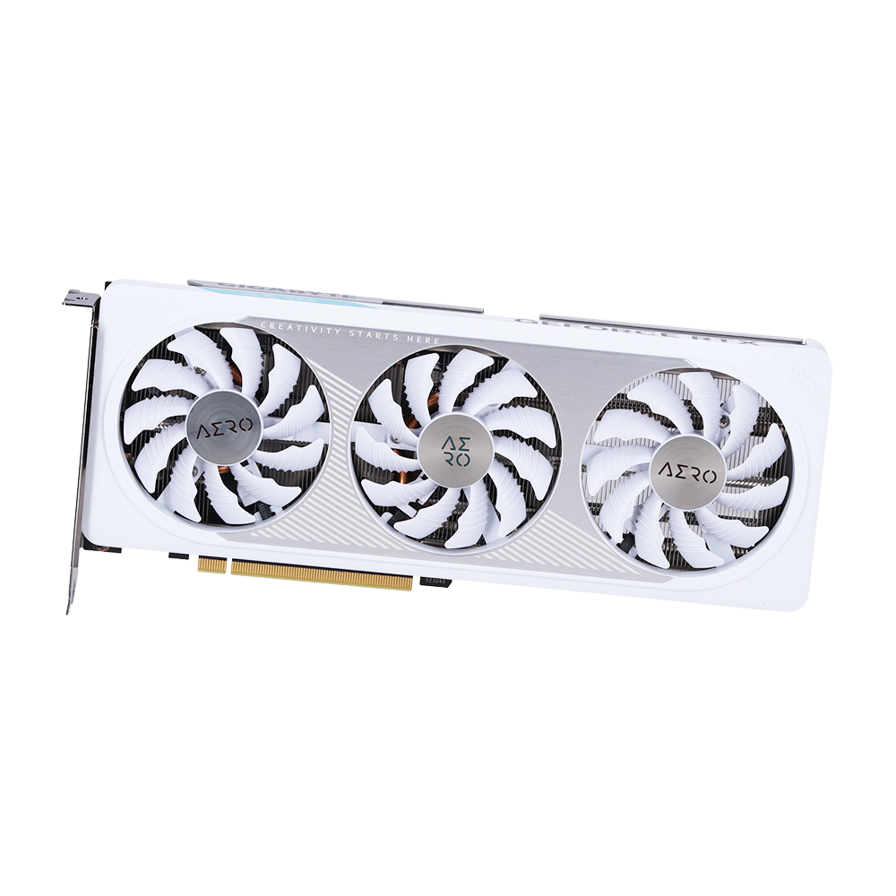 VGA (การ์ดแสดงผล) GIGABYTE GEFORCE RTX 4060 AERO OC 8G - 8GB GDDR6 (GV-N4060AERO OC-8GD)