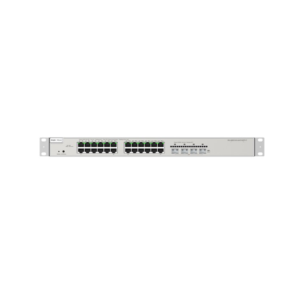 SWITCH (สวิตซ์) RUIJIE RG-NBS5200-24GT4XS - 24-PORT GIGABIT LAYER 3 NON-POE SWITCH 4 SFP UPLINK