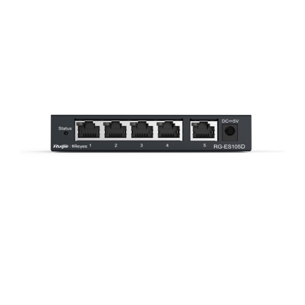 SWITCH (สวิตซ์) RUIJIE 5 PORT 10/100 MBPS DESKTOP UNMANAGED SWITCH (RG-ES105D)