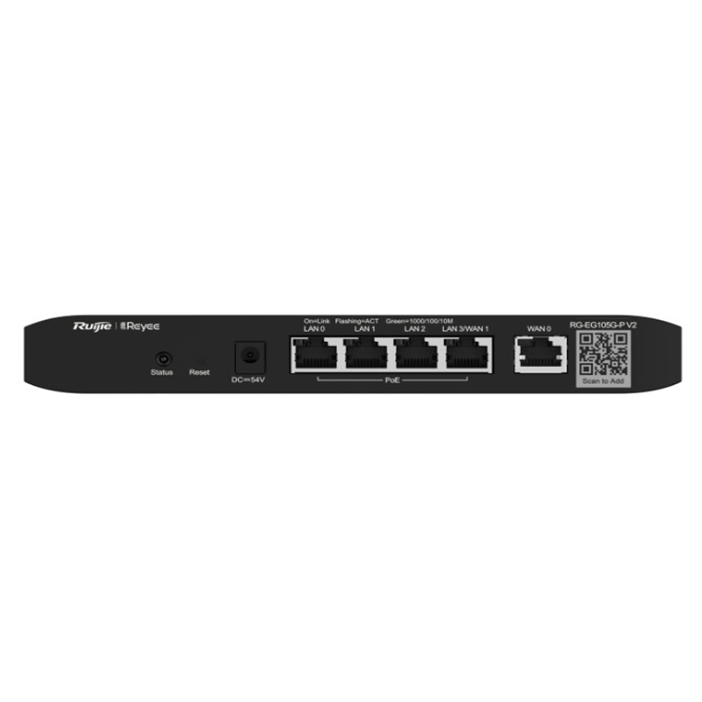 ROUTER (เราเตอร์) RUIJIE REYEE CLOUD MANAGED POE ROUTER (RG-EG105G-P V2)