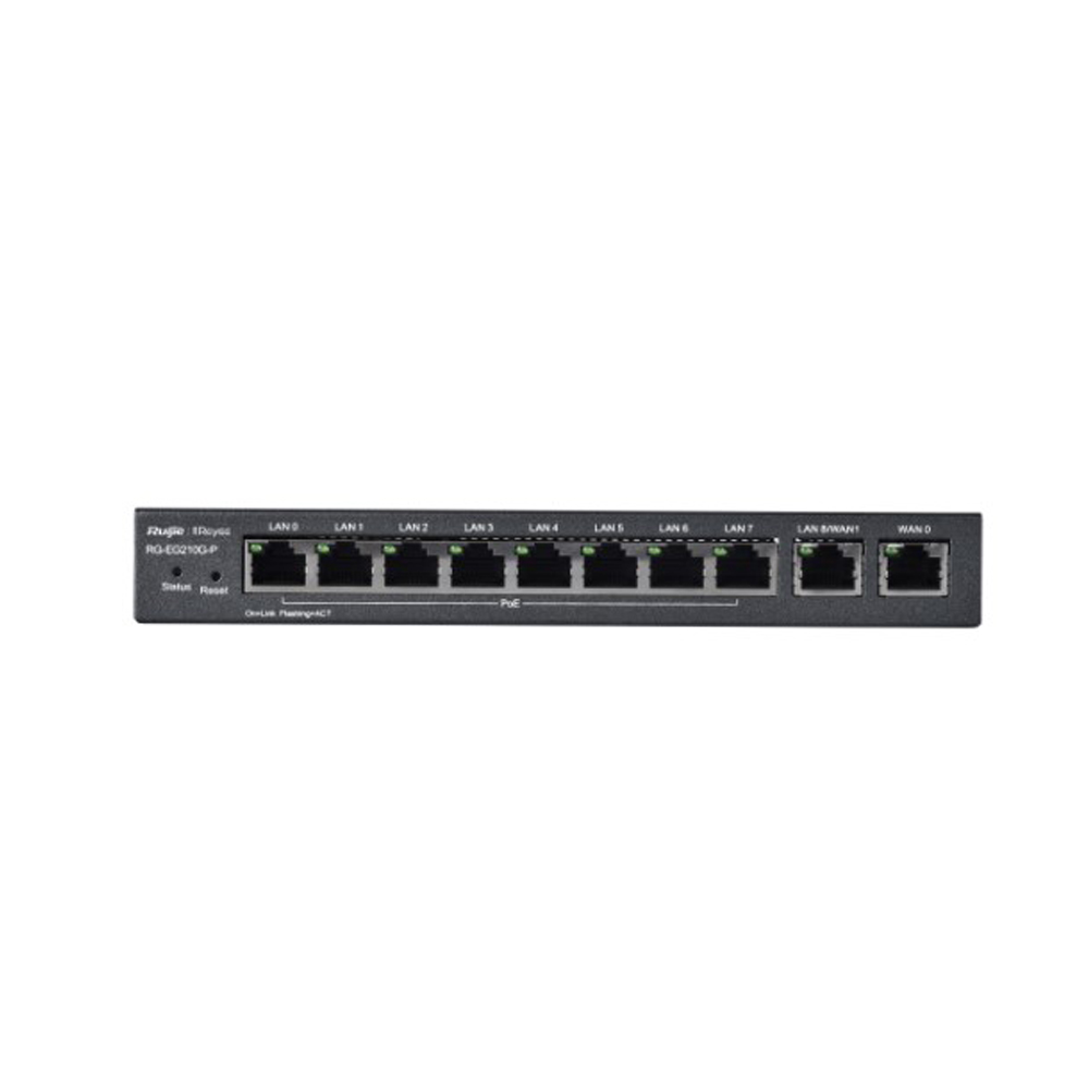 ROUTER (เราเตอร์) RUIJIE REYEE 10-PORT GIGABIT CLOUD MANAGED POE ROUTE (RG-EG210G-P)