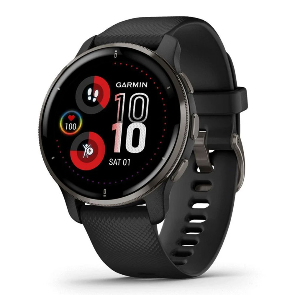 SMART WATCH (นาฬิกาอัจฉริยะ) GARMIN VENU 2 PLUS (RB) SLATE WITH BLACK BAND