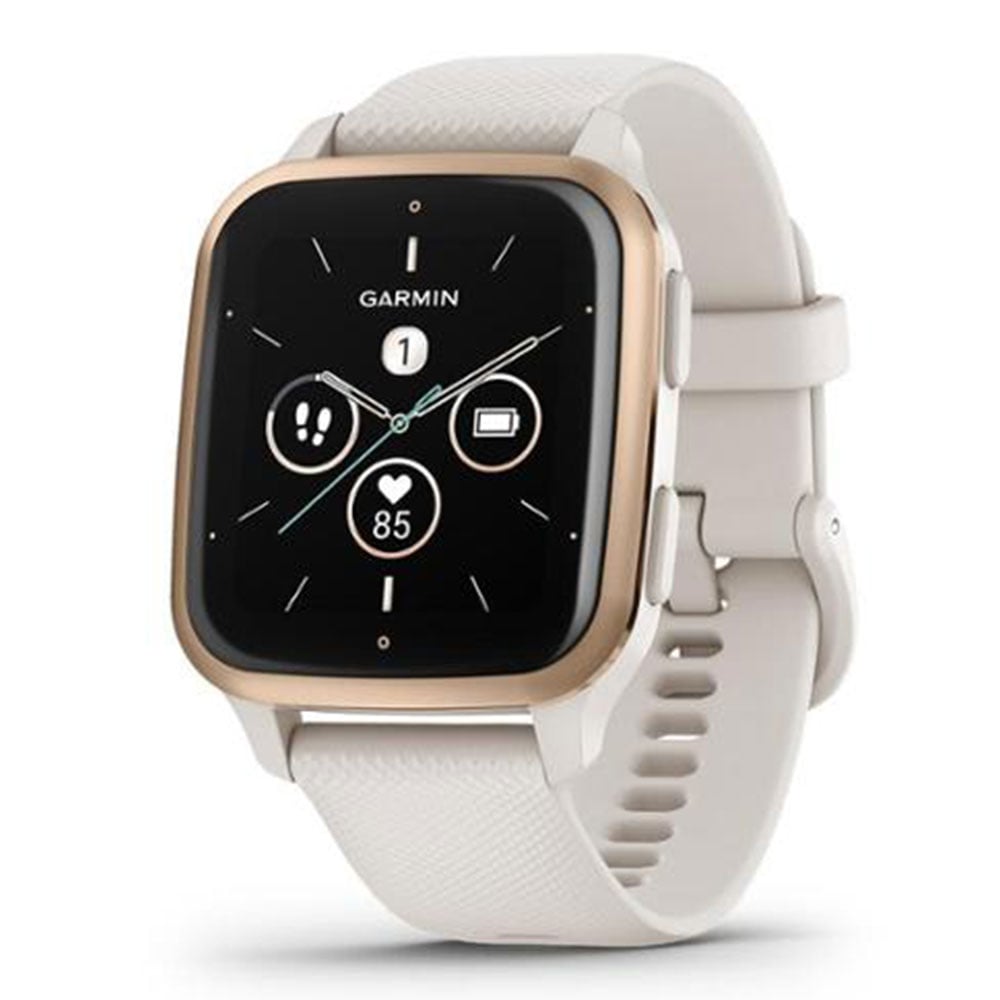 SMART WATCH (นาฬิกาอัจฉริยะ) GARMIN VENU SQ 2 MUSIC PEACH GOLD WITH IVORY BAND
