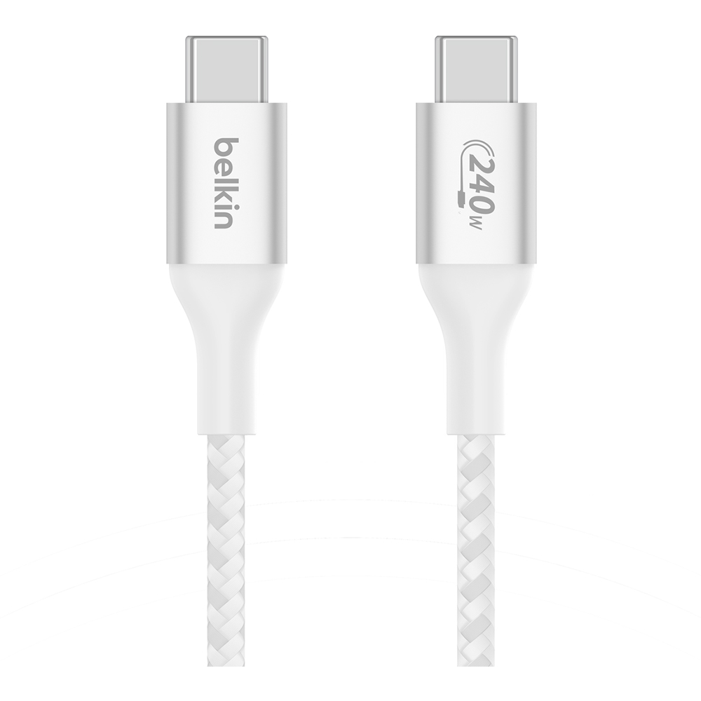 CHARGING CABLE (สายชาร์จ) BELKIN BOOSTCHARGE USB- C TO USB- C 240W 2 METER (CAB015BT2MWH)