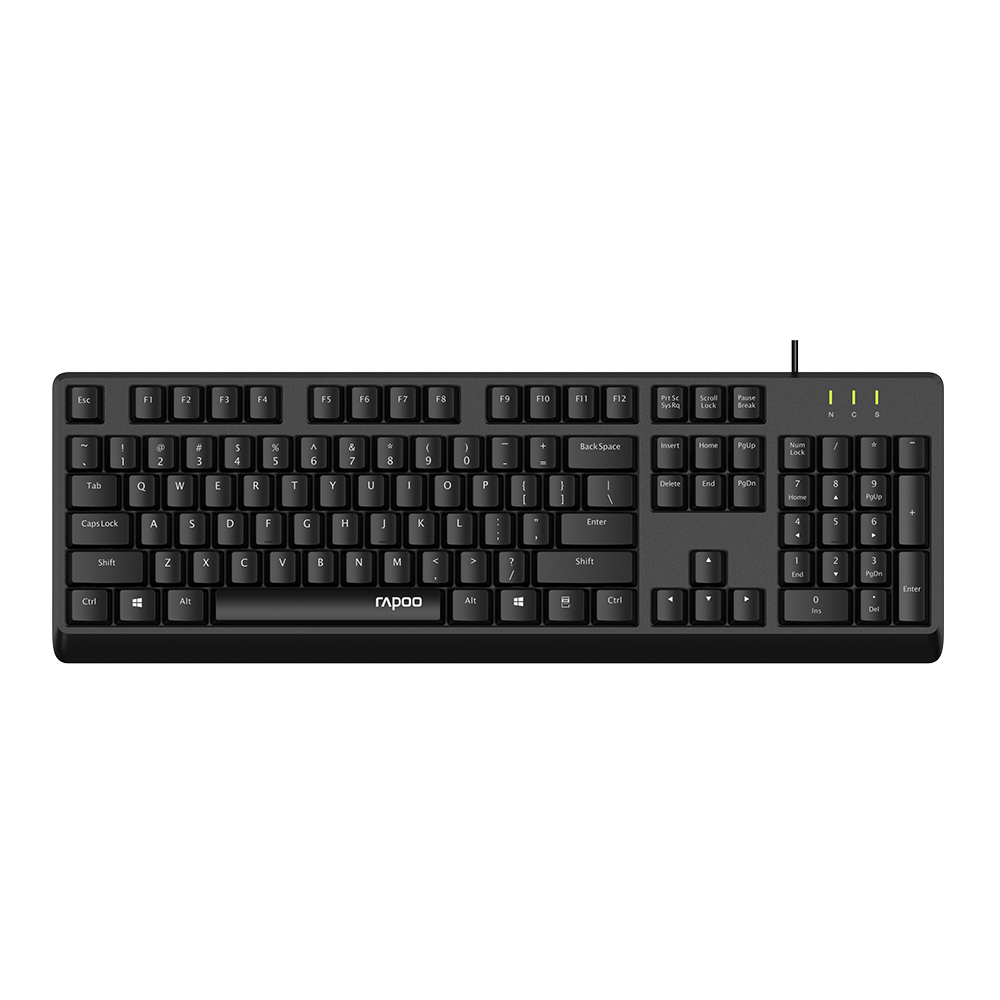 KEYBOARD (คีย์บอร์ด) RAPOO NK1900 BLACK