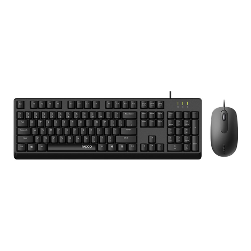 KEYBOARD & MOUSE (คีย์บอร์ดและเมาส์) RAPOO X130PRO BLACK